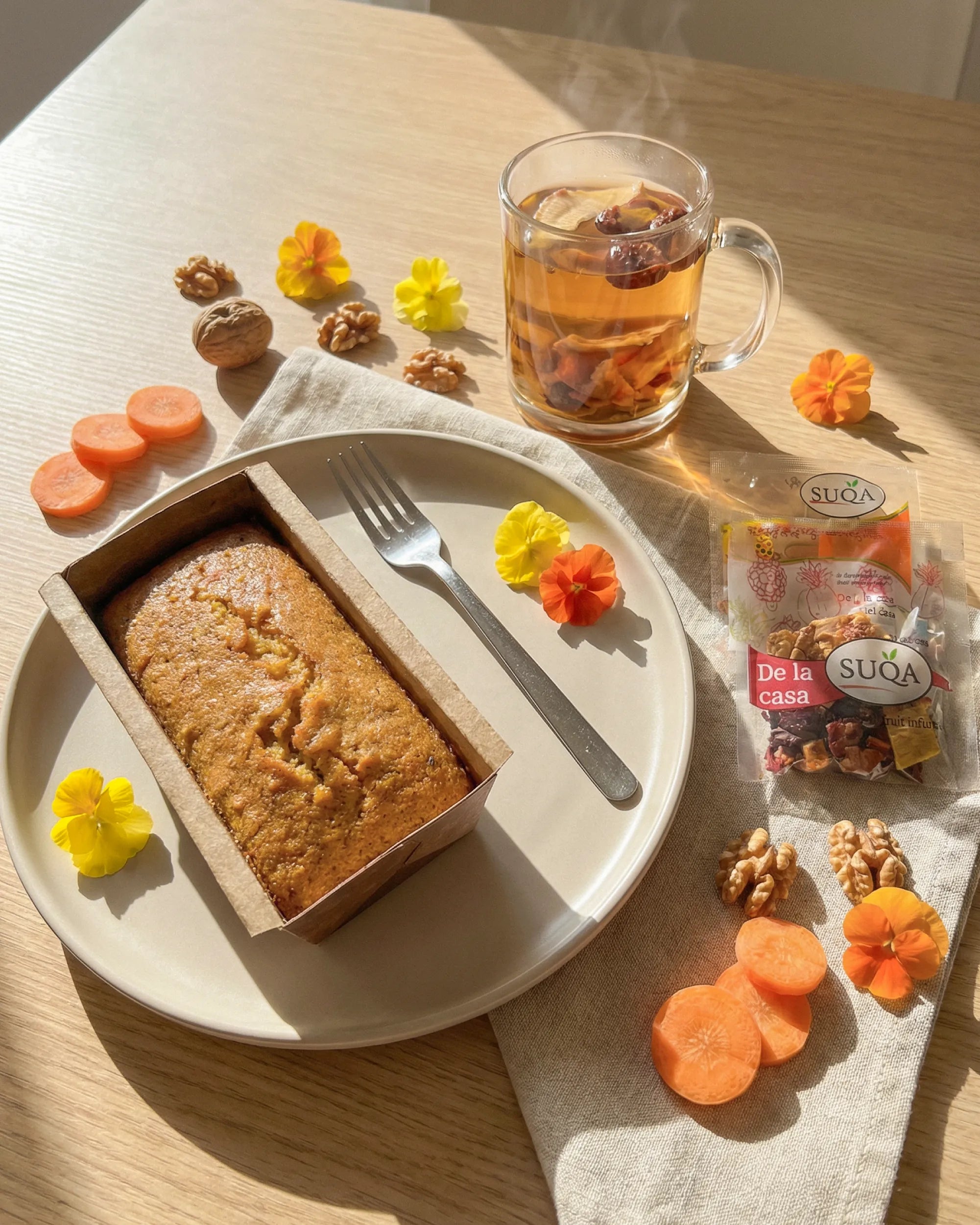Torta de zanahoria + 2 infusiones